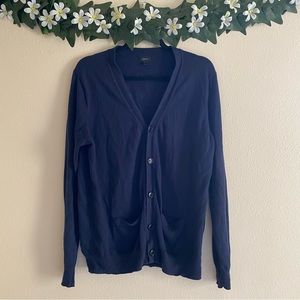 J. Crew Men’s Navy Button Cardigan L
